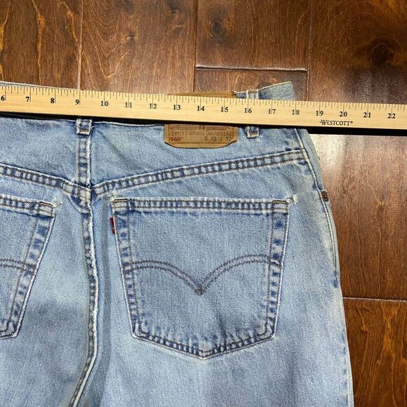 Levi's 560 Comfort Relaxed Fit Vintage 2000 Denim Blue Jeans Mens Size W38 x L32 - Picture 9 of 12